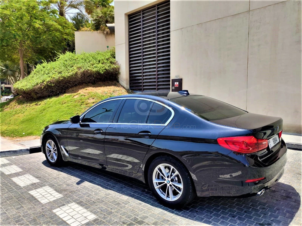 Black BMW 520i 2020 for rent in Dubai 5